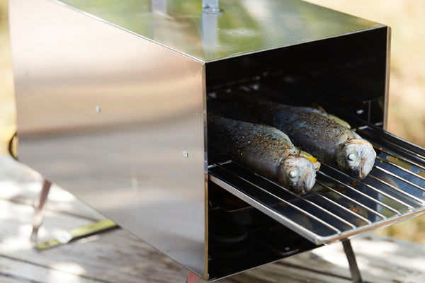 Hot smoked rainbow trout with rosemary
