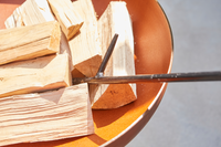 Fire poker with blowhole