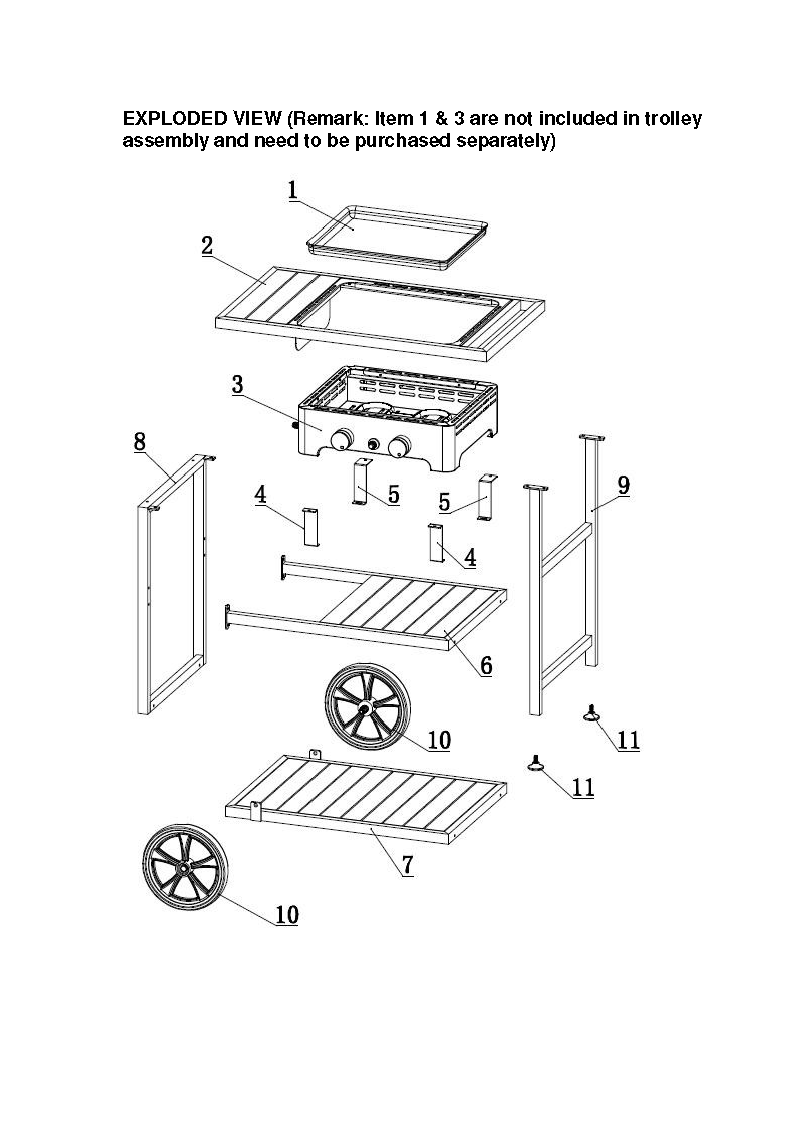 Spare parts Victor plancha et trolley