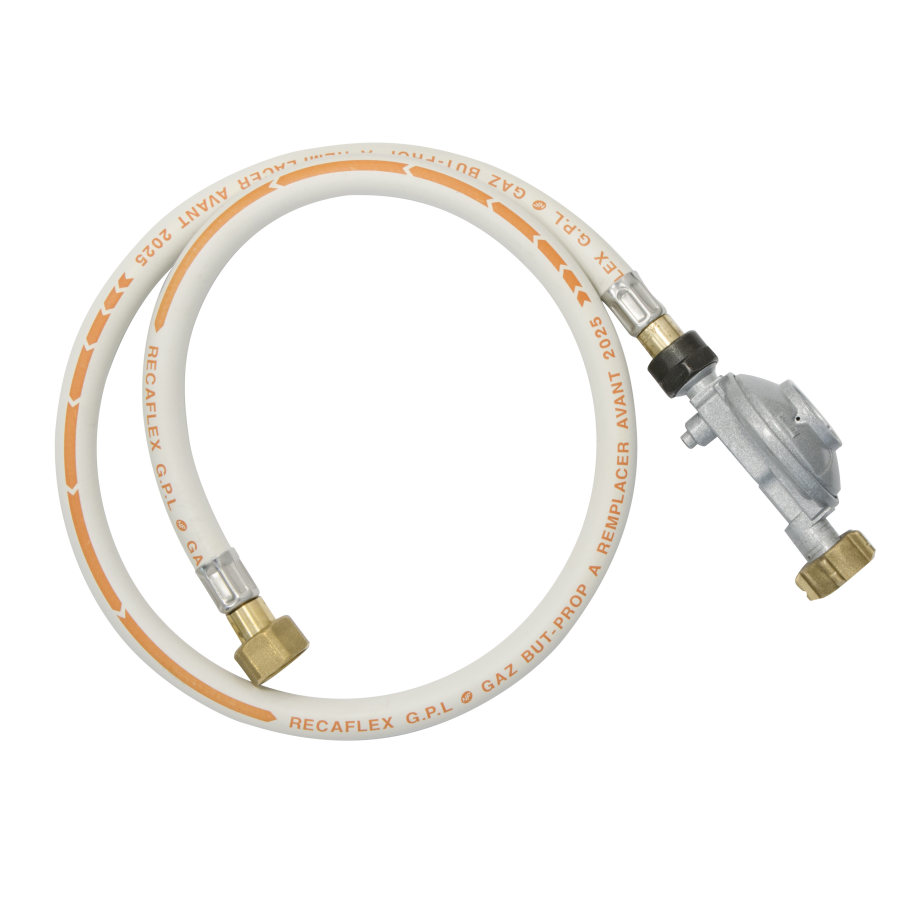 Régulateur De Gaz Avec Tuyau Certifié Pour Bouteille GPL/propane/butane – Raccords Type 360, Pour Cuisine, Barbecue, Poêle